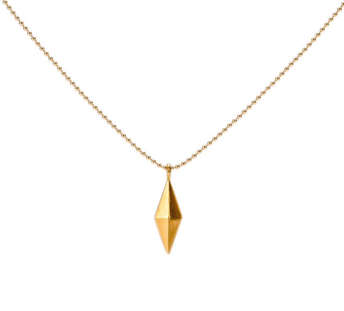 Diamond Peak Pendant~18k Gold
